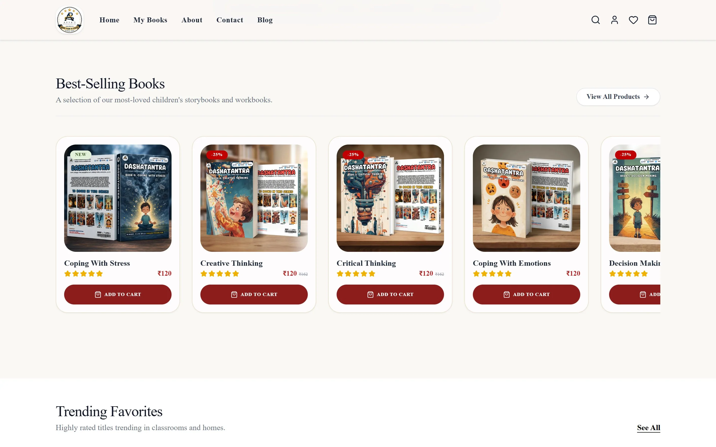 Dashatantra best-selling books with prices and add-to-cart buttons
