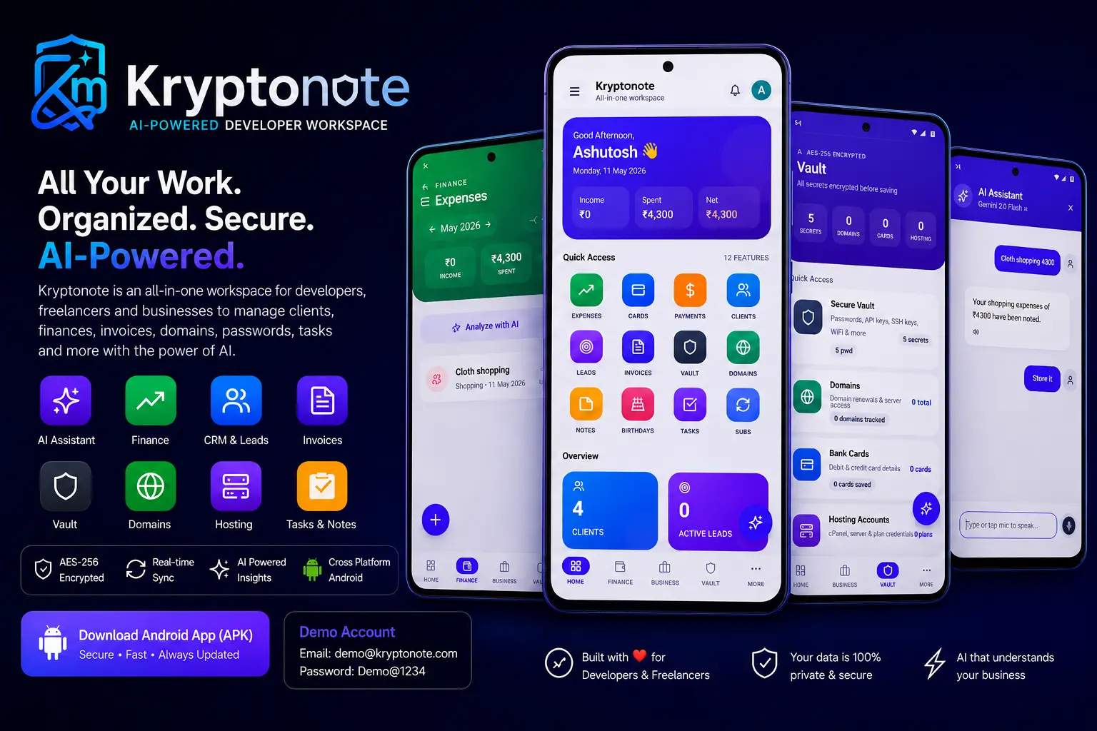 Kryptonote Android & iOS Business App — Webcodexa