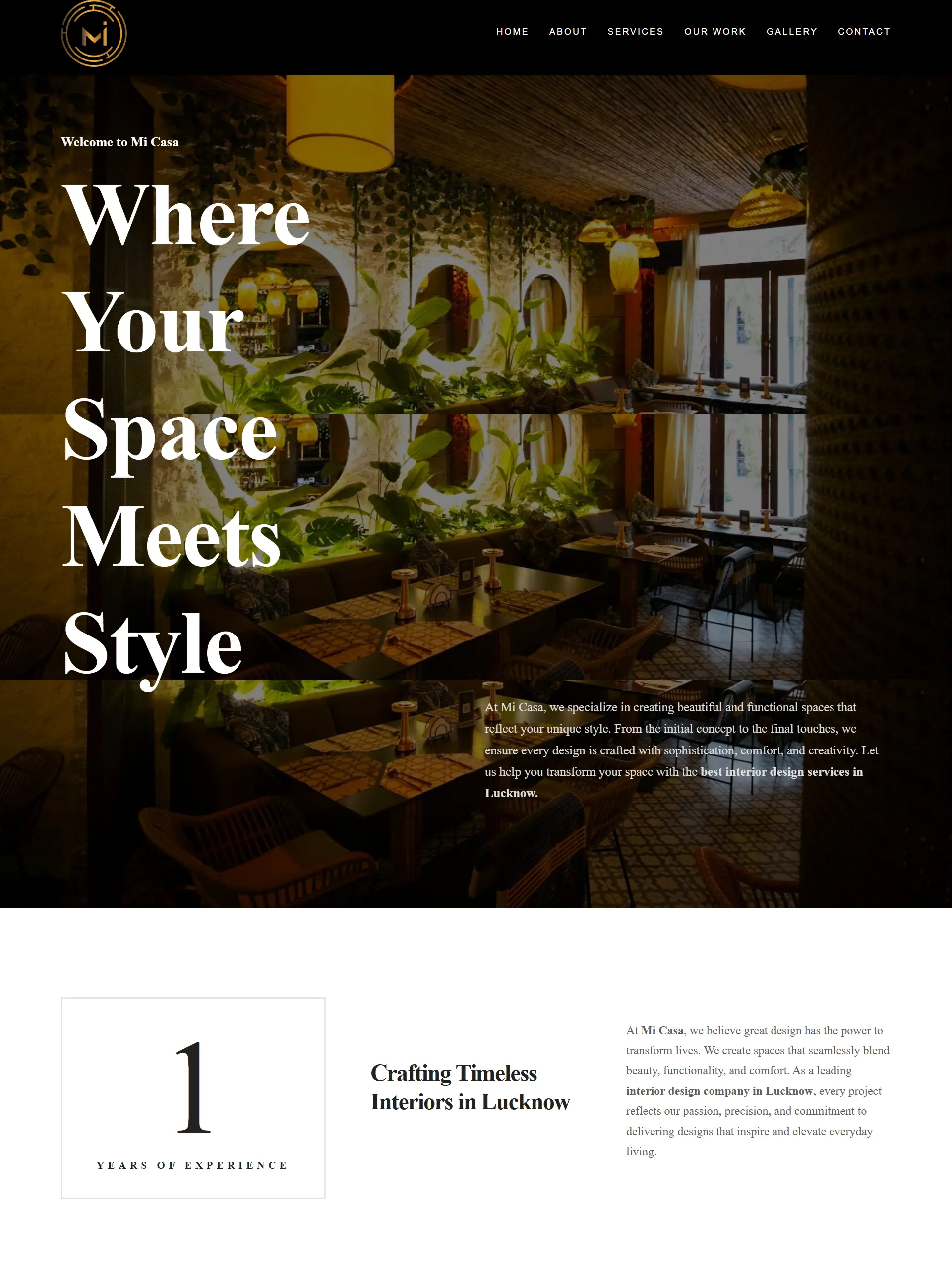 Mi Casa Interiors Website - Webcodexa Project