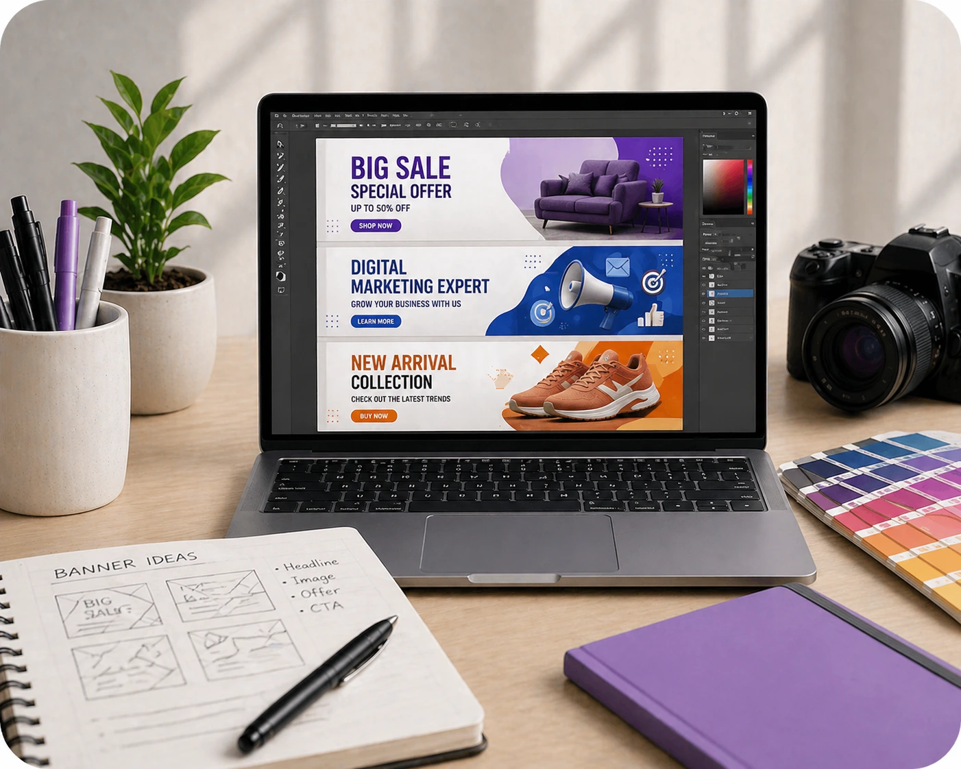 Professional Banner Design Services for Digital Marketing in Lucknow - Webcodexa
