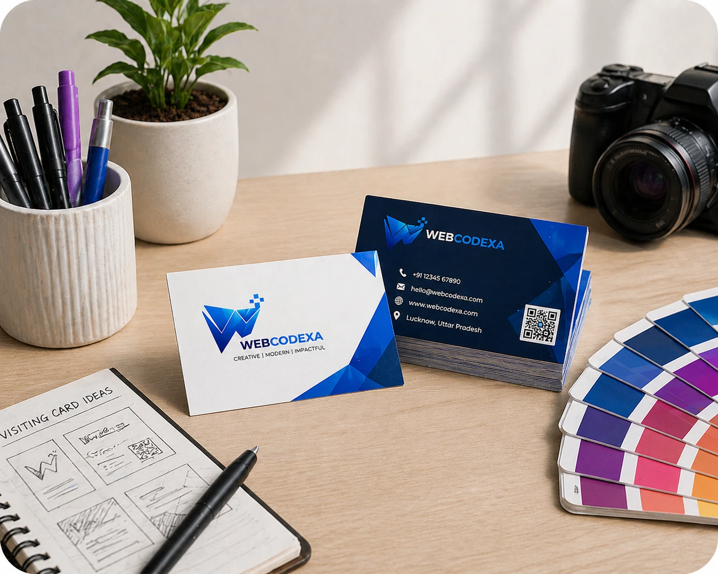 Premium Visiting Card Business Card Design Services in Lucknow - Webcodexa