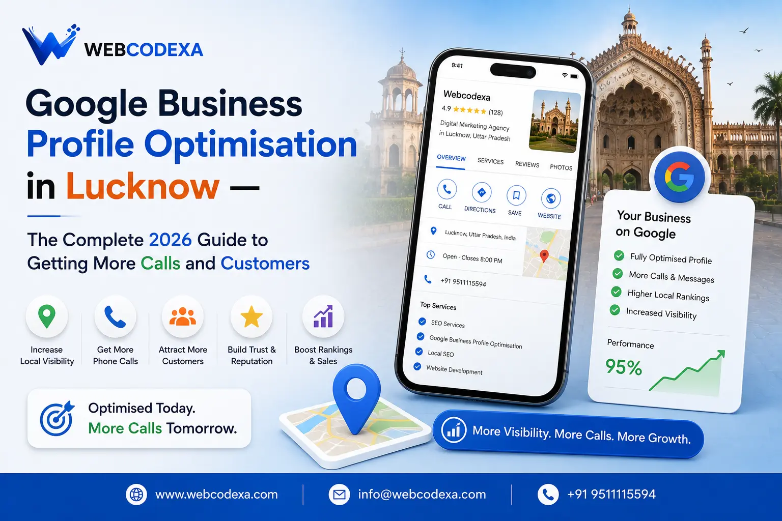 Google Business Profile Optimisation in Lucknow — The Complete 2026 Guide to Getting More Calls and Customers