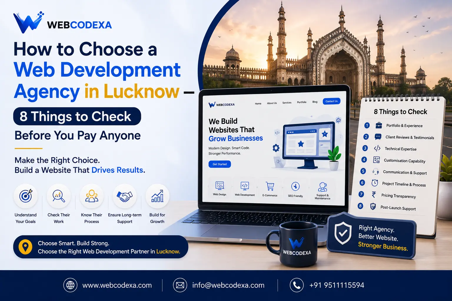 How to Choose a Web Development Agency in Lucknow — 8 Things to Check Before You Pay Anyone