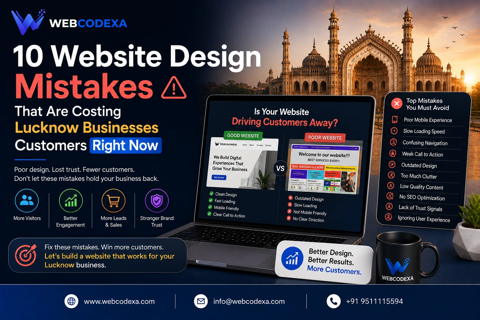 10 Website Design Mistakes That Are Costing Lucknow Businesses Customers Right Now